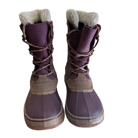 LL Bean Boots Women's 284882 Snow Winter Purple Duck Boots Water-proof Size 10 - Picture 5 of 15